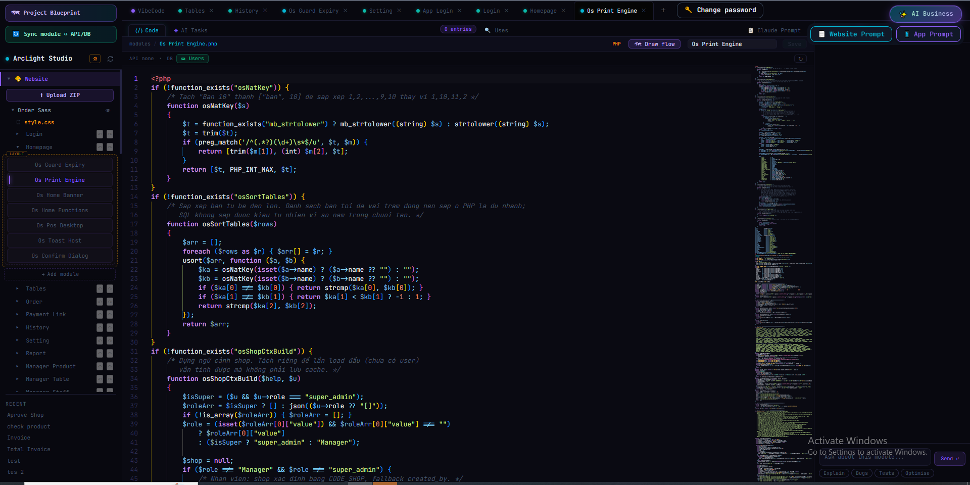 Module code