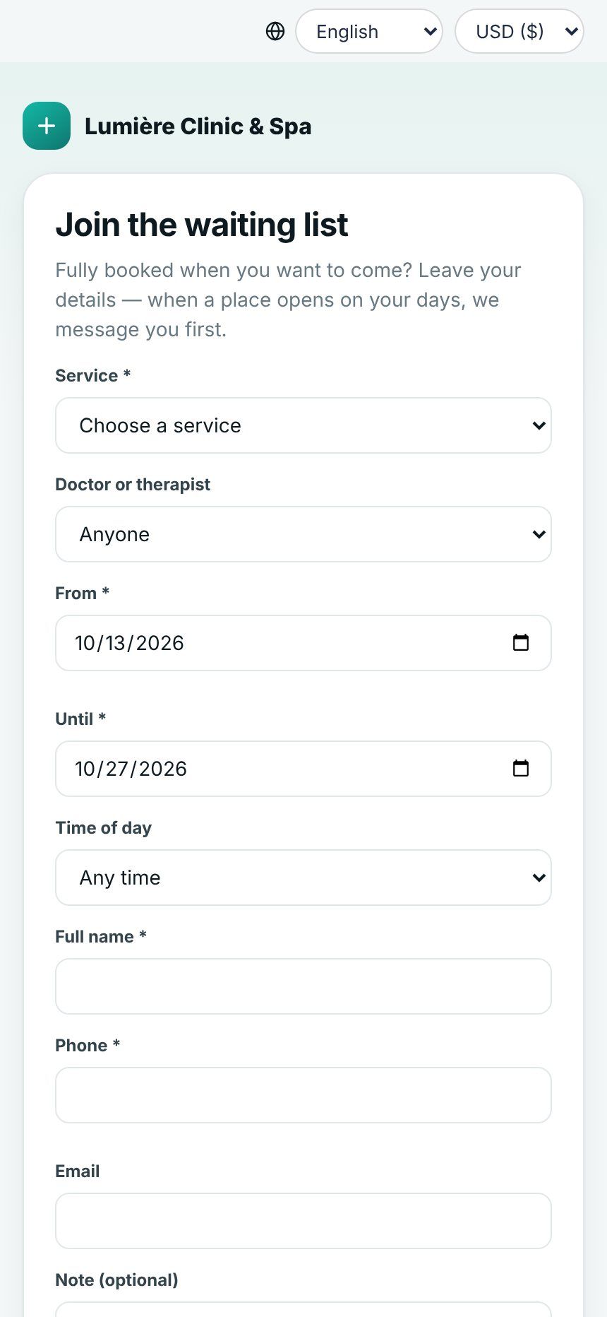 Clients answer in one tap