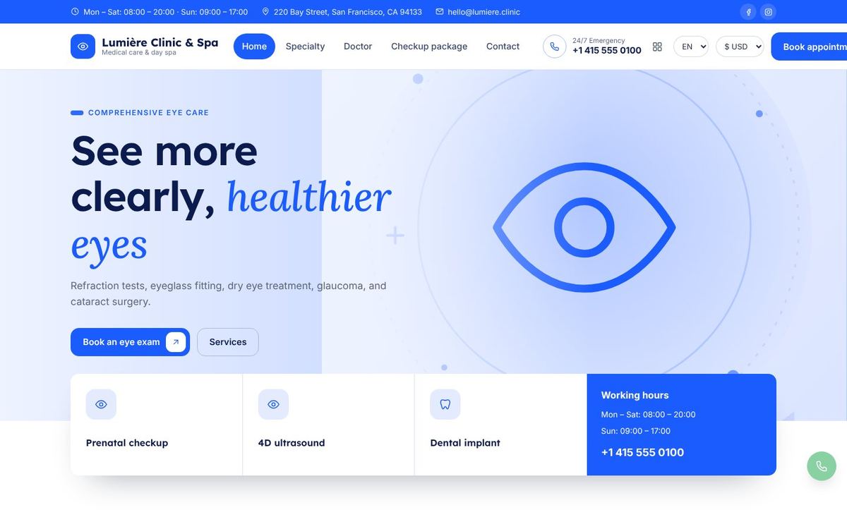 Ophthalmology · Clear theme