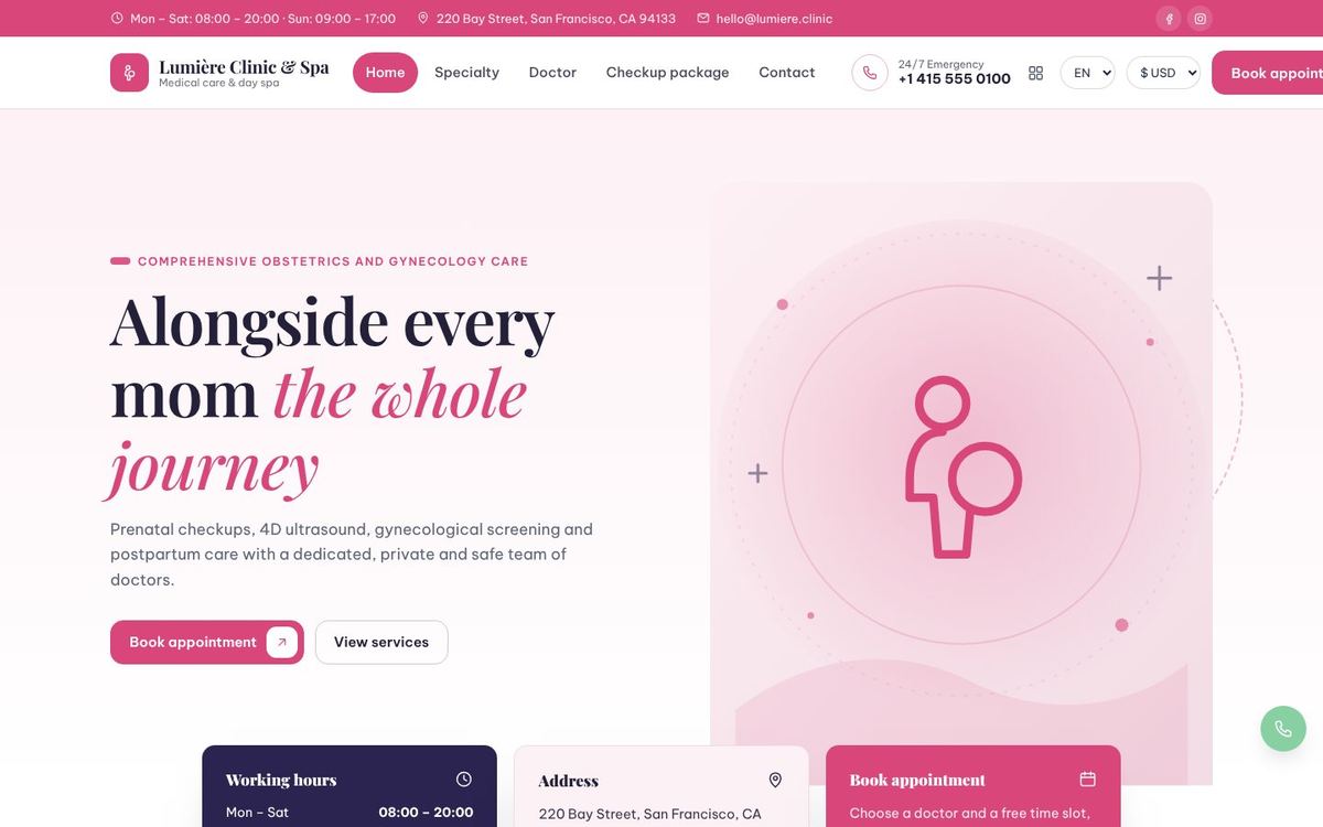Obstetrics & Gynecology · Blossom theme