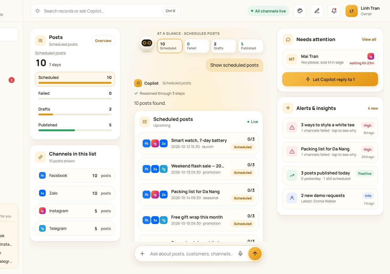 A calendar that fills itself