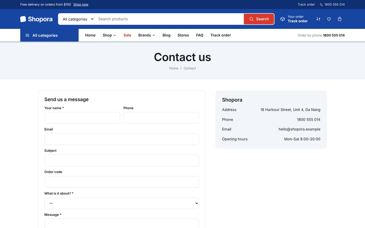 The contact form.