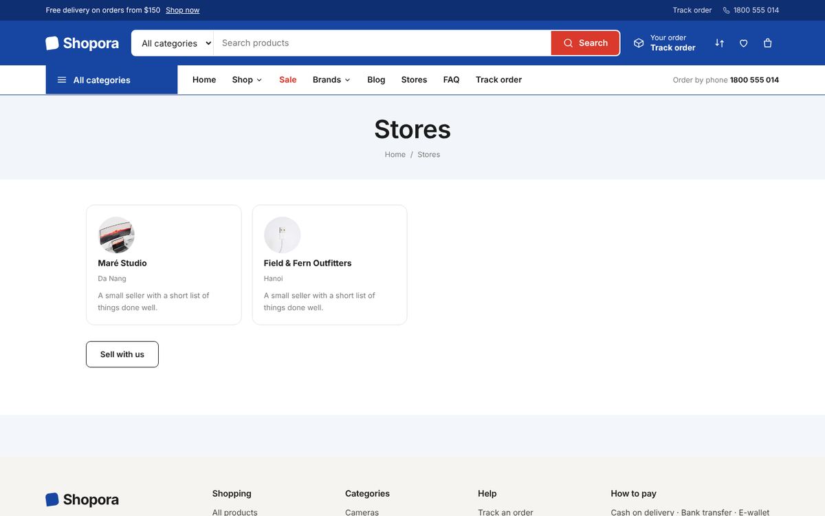 Let other sellers open a store